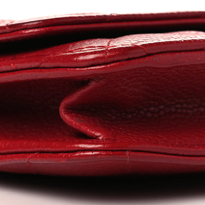 Chanel Caviar Quilted Wallet On Chain WOC Red 9 of 10