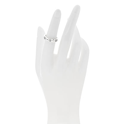 Gucci Sterling Silver 4mm GucciGhost Hamlet Skull Narrow Ring 50 5.5 2 of 6