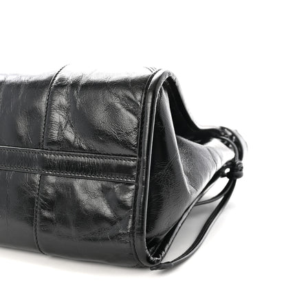 Prada Glossy Calfskin Triangle Large Bonnie Shoulder Bag Black 9 of 9