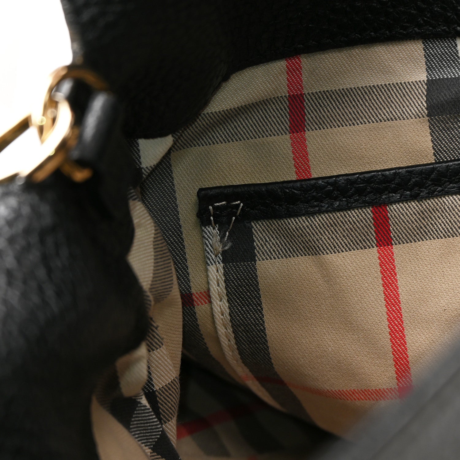 Burberry Grainy Calfskin Medium Cale Hobo Black 15 of 15