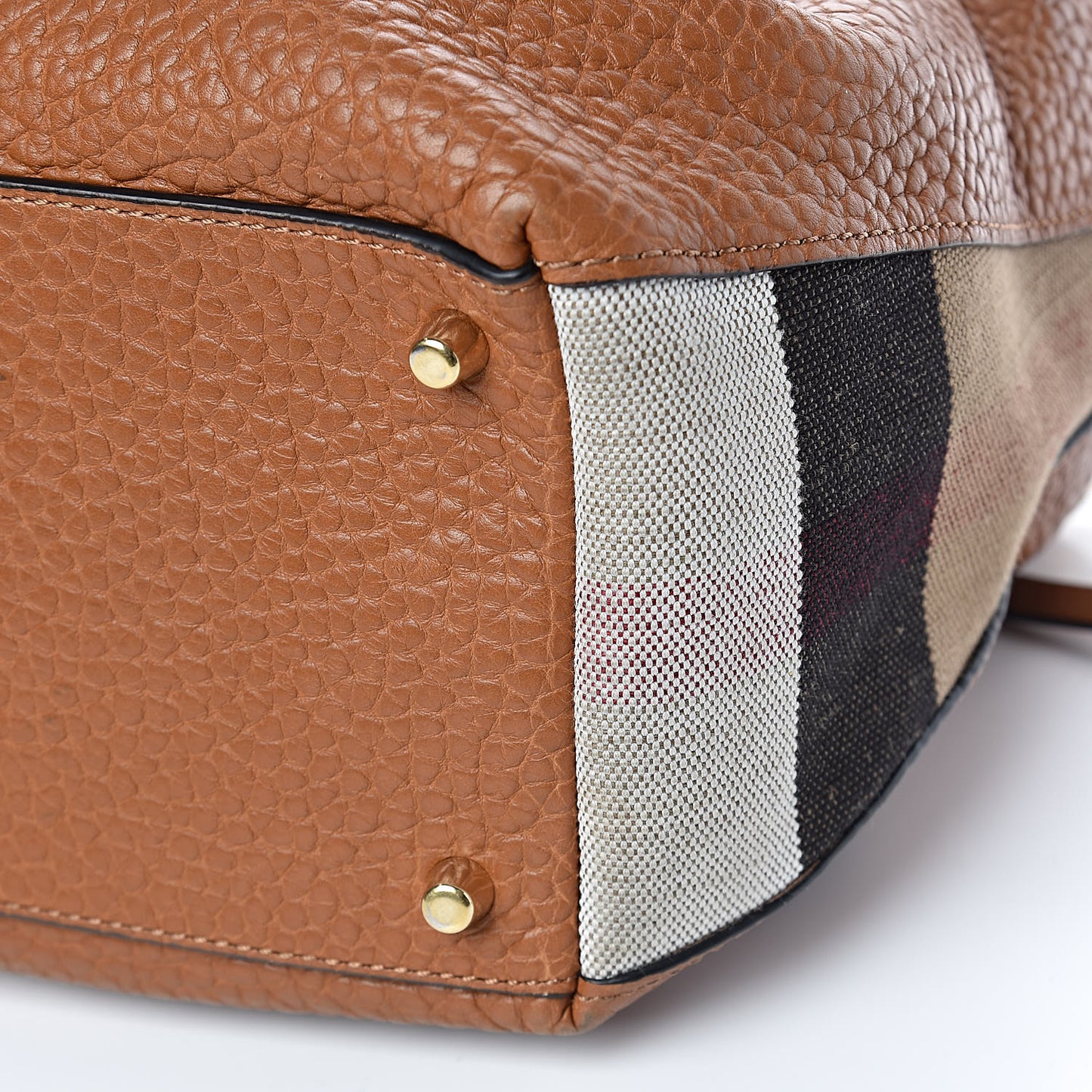 Grainy Calfskin House Check Small Maidstone Saddle Brown