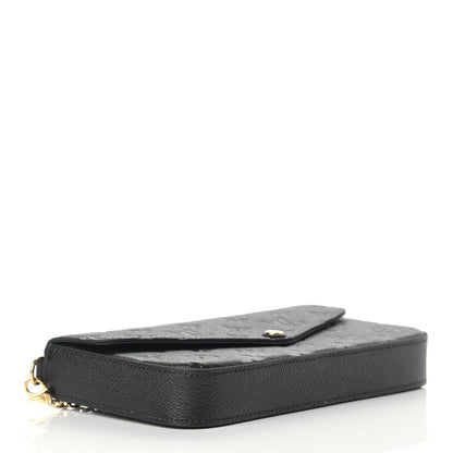 Louis Vuitton Empreinte Pochette Felicie Chain Wallet Black 5 of 10
