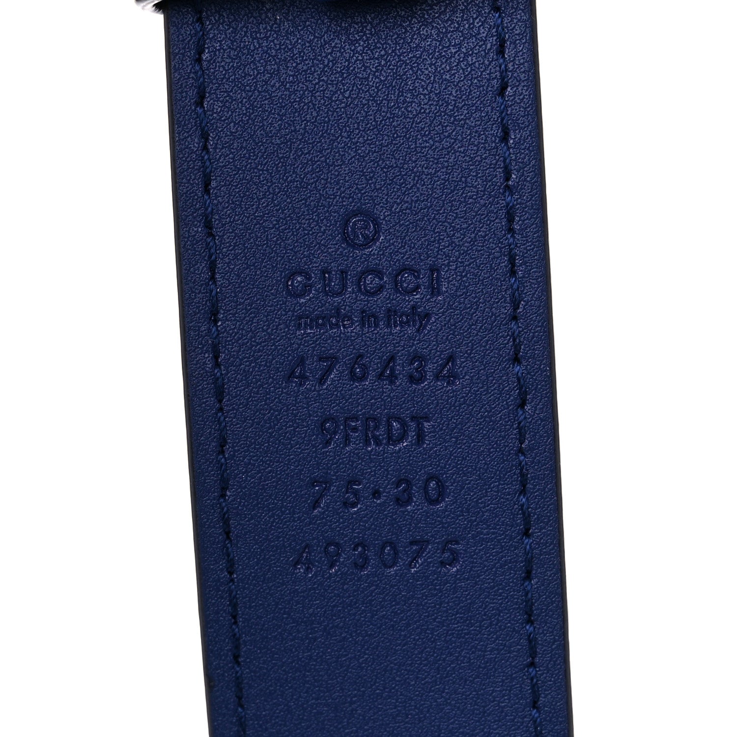 Gucci Velvet Matelasse GG Marmont Belt Bag 75 30 Cobalt Blue 11 of 12