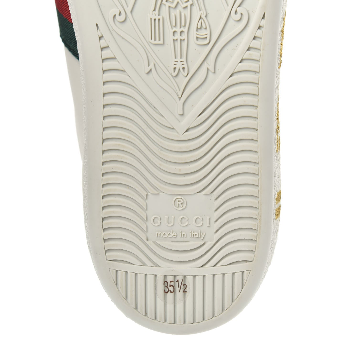 Gucci X SEGA Calfskin Ayers Web Guccy Womens Ace Sneakers 35.5 White 8 of 10
