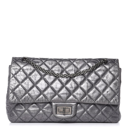 Chanel Metallic Aged Calfskin Quilted 2.55 Reissue 227 Flap Dark Silver 1 of 20