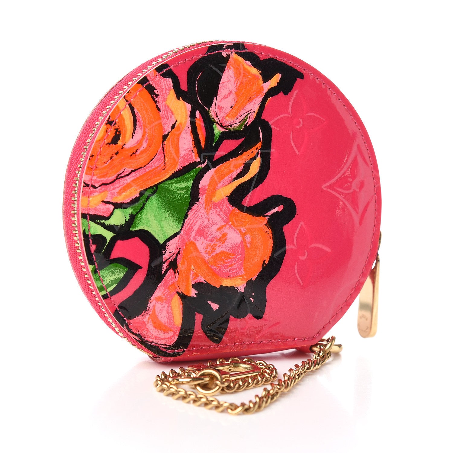 Louis Vuitton Vernis Roses Chapeau Coin Purse Rose Pop 3 of 6