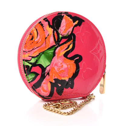 Louis Vuitton Vernis Roses Chapeau Coin Purse Rose Pop 3 of 6