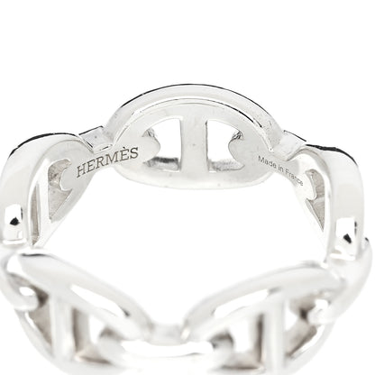 Hermes Sterling Silver PM Chaine d'Ancre Enchainee Band Ring 54 6.75 4 of 7