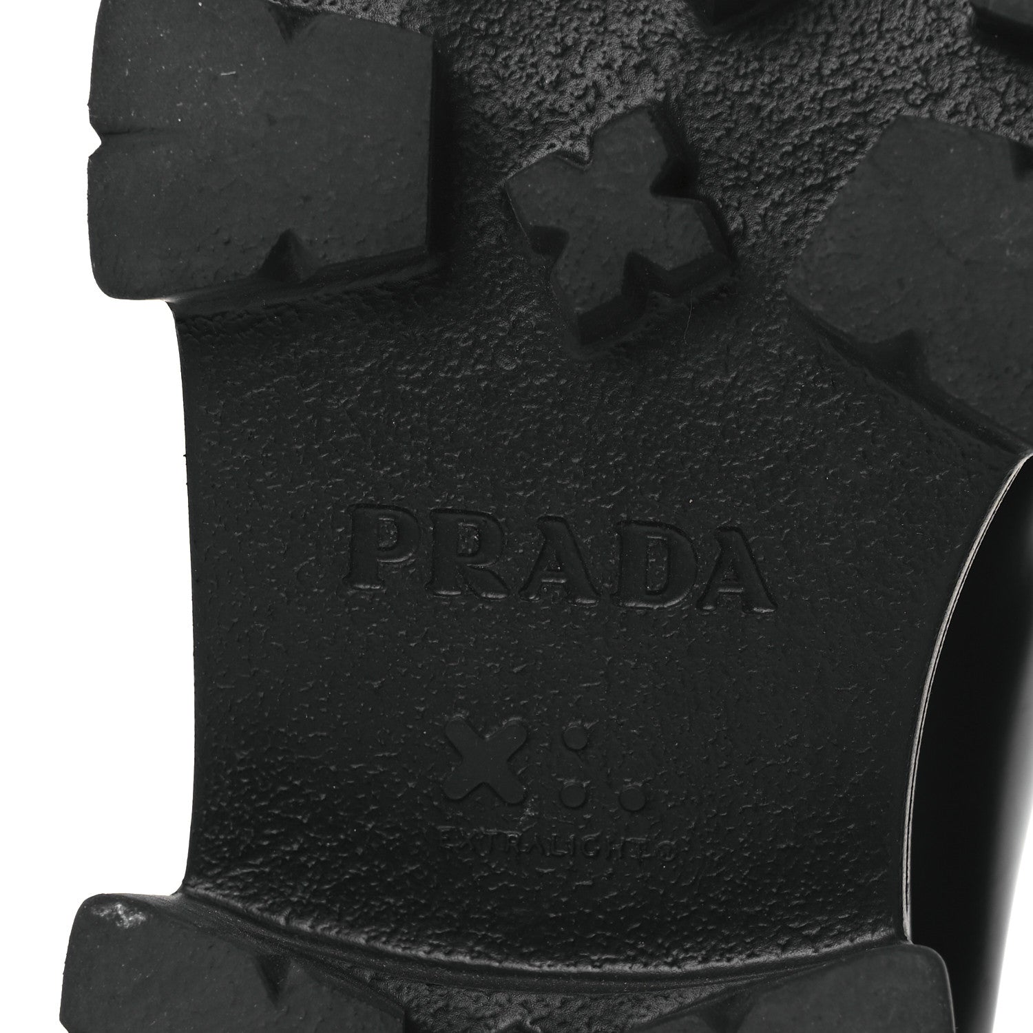 Prada Spazzolato Rois Metal Triangle Logo Monolith 55mm Loafers 37.5 Black 8 of 14