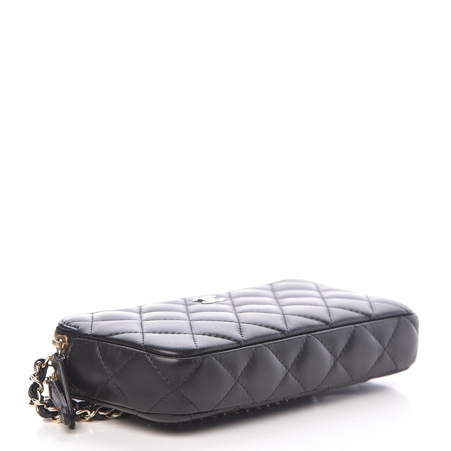 Chanel Lambskin Quilted Small Clutch With Chain Black 4 of 14