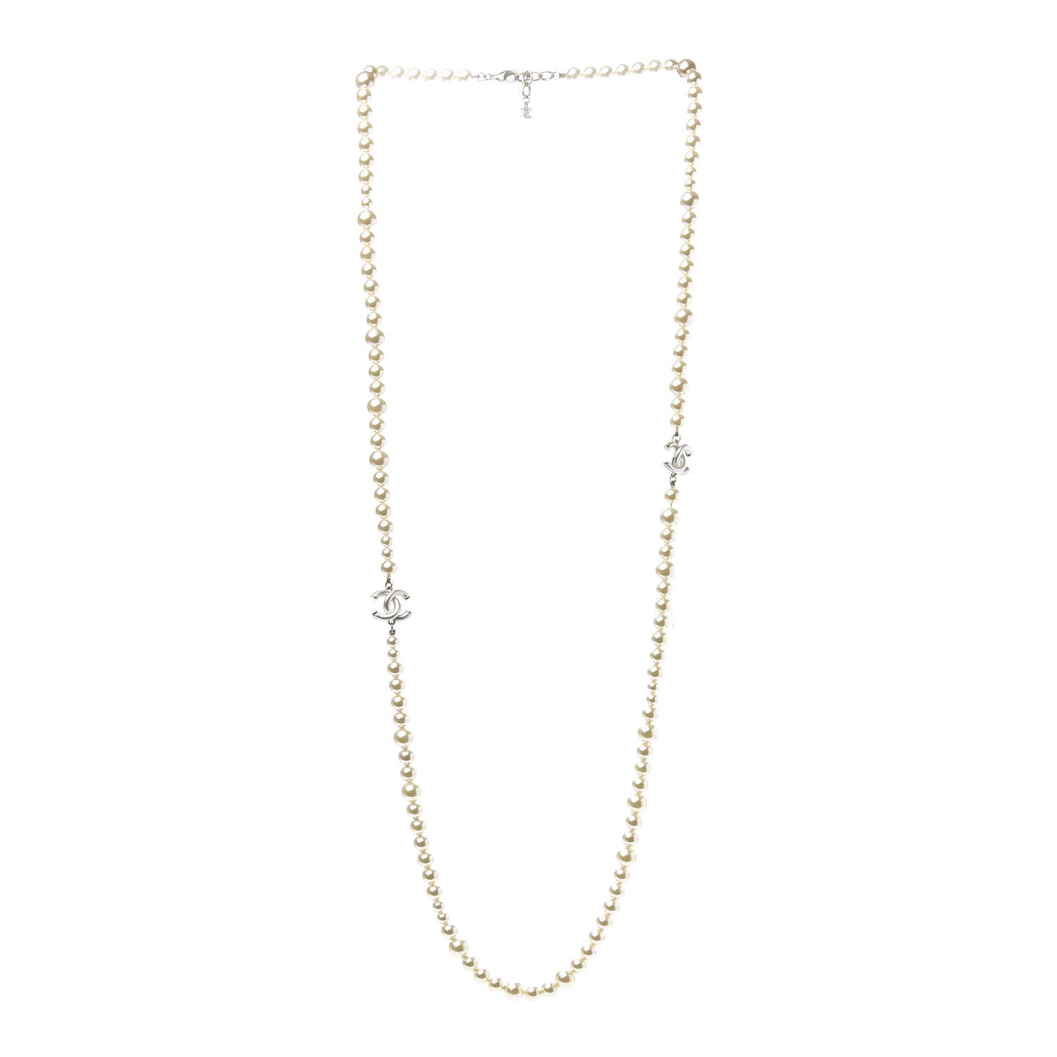 Chanel Pearl CC Long Necklace Gold 3 of 6