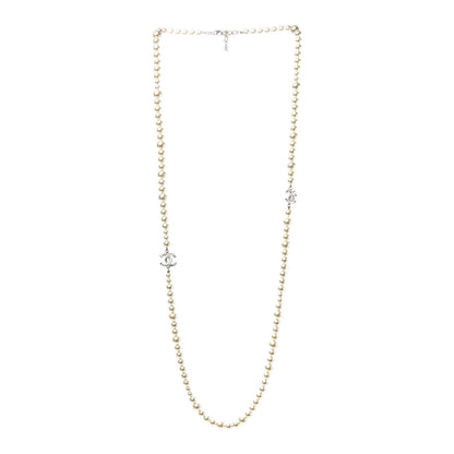 Chanel Pearl CC Long Necklace Gold 3 of 6