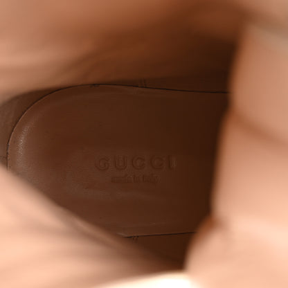 Gucci Cordovan Lux Nappa GG Matelasse Lace Up 60mm Combat Boots 39 Milk White 7 of 11