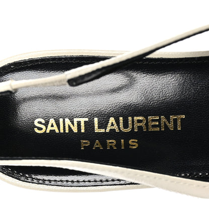 Saint Laurent Belfagor Anais Slingback Flats 36.5 Navy Pearl 7 of 9