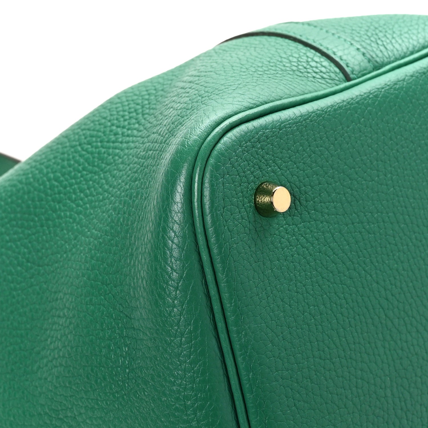 Hermes Taurillon Clemence Picotin Lock 22 MM  Vert Jade 9 of 12