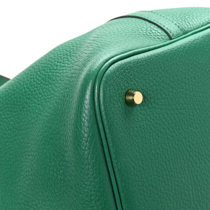 Hermes Taurillon Clemence Picotin Lock 22 MM  Vert Jade 9 of 12