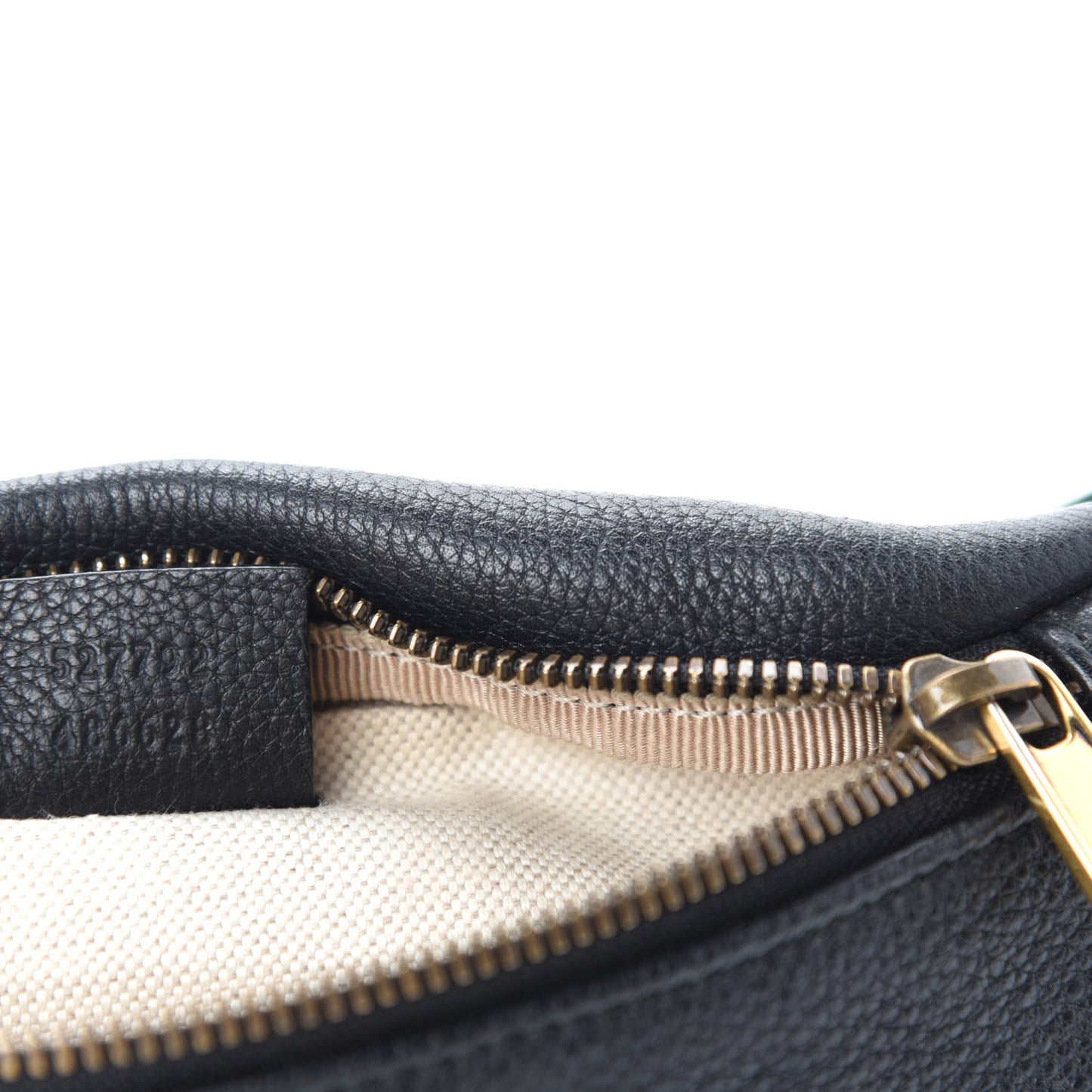 Grained Calfskin Small Logo Belt Bag Black