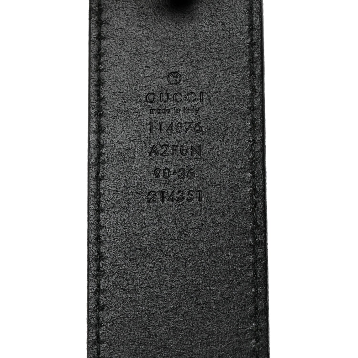 Gucci Calfskin Interlocking G 40mm Belt 90 36 Black 3 of 5
