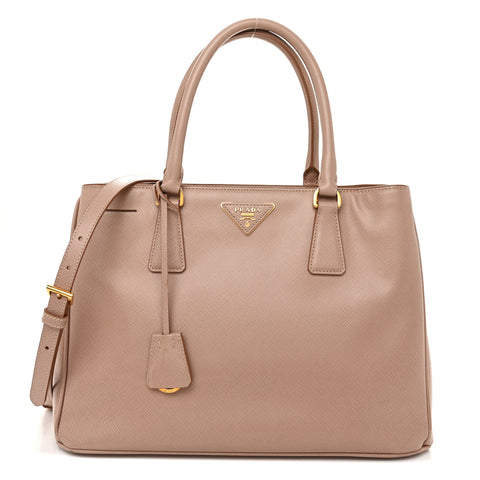 Saffiano Lux Medium Tote Cammeo