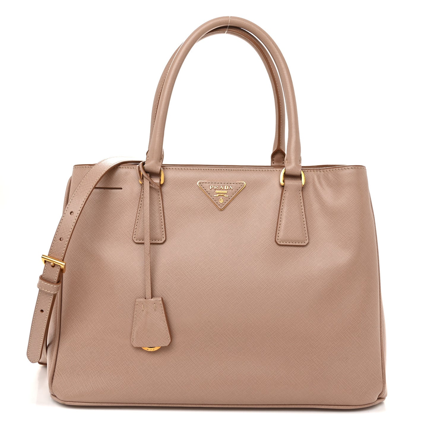 Saffiano Lux Medium Tote Cammeo