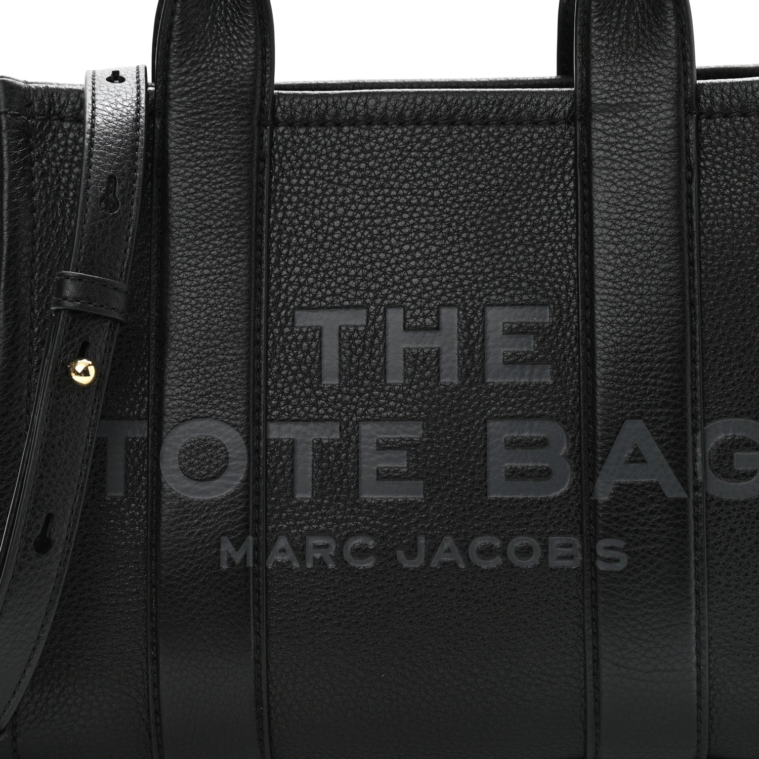 Marc Jacobs Grained Calfskin Small The Tote Bag Black 17 of 23