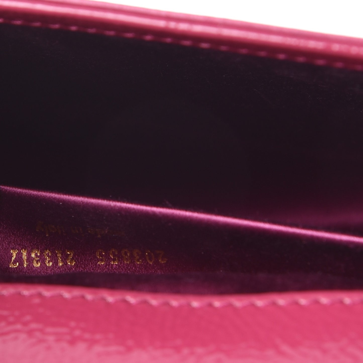 Textured Patent Monogram Large Belle De Jour Clutch Fuchsia