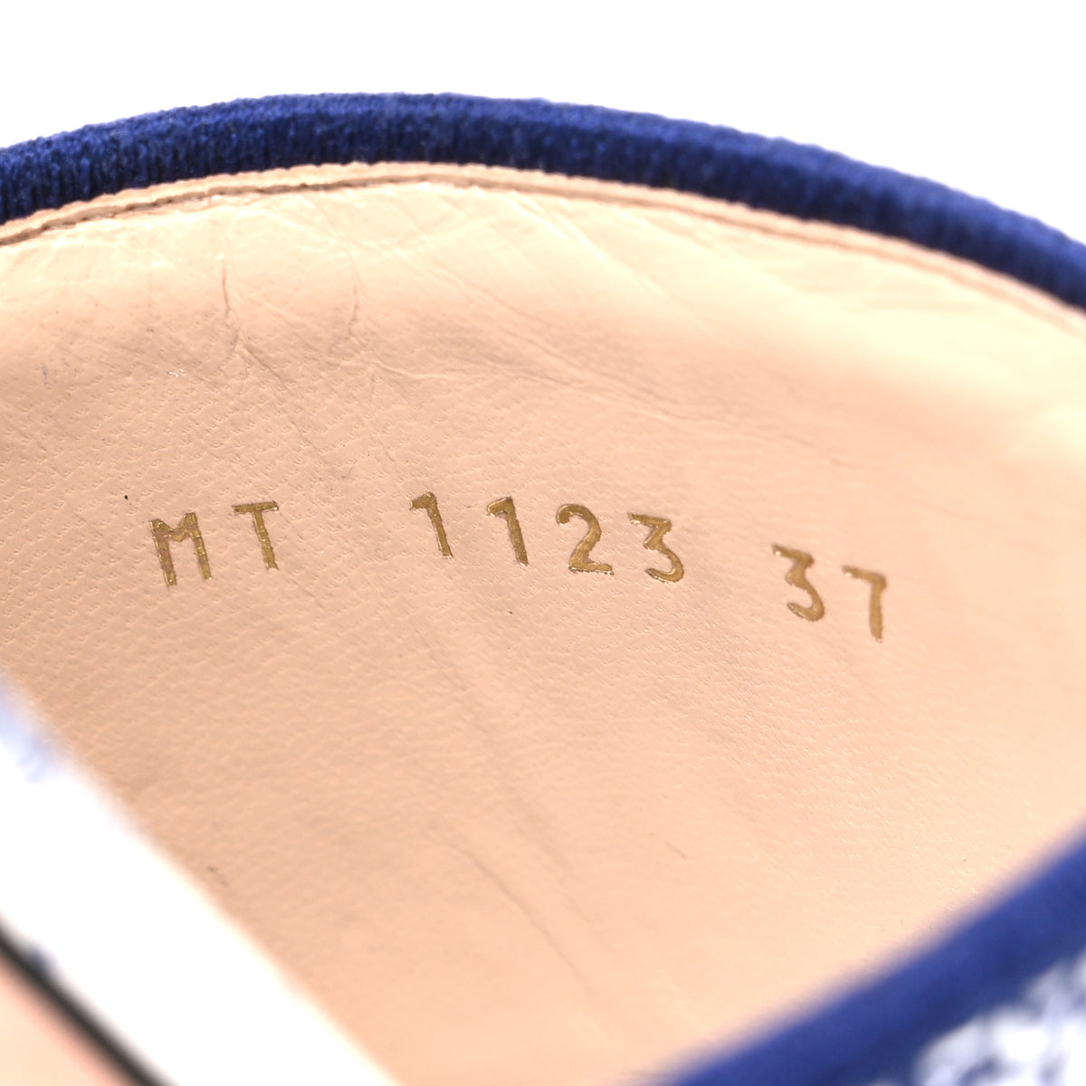 Christian Dior Canvas Soleil Embroidered Dway Mules Slide Sandals 37 Deep Blue 10 of 11