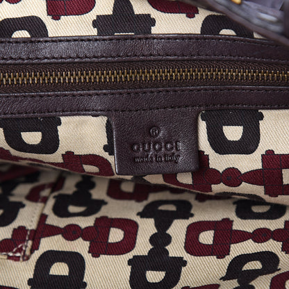Gucci Guccissima Large Babouska Vertical Shopping Tote Dark Brown 6 of 11