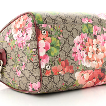 Gucci GG Supreme Monogram Blooms Medium Boston Beige Multicolor Dry Rose 9 of 13