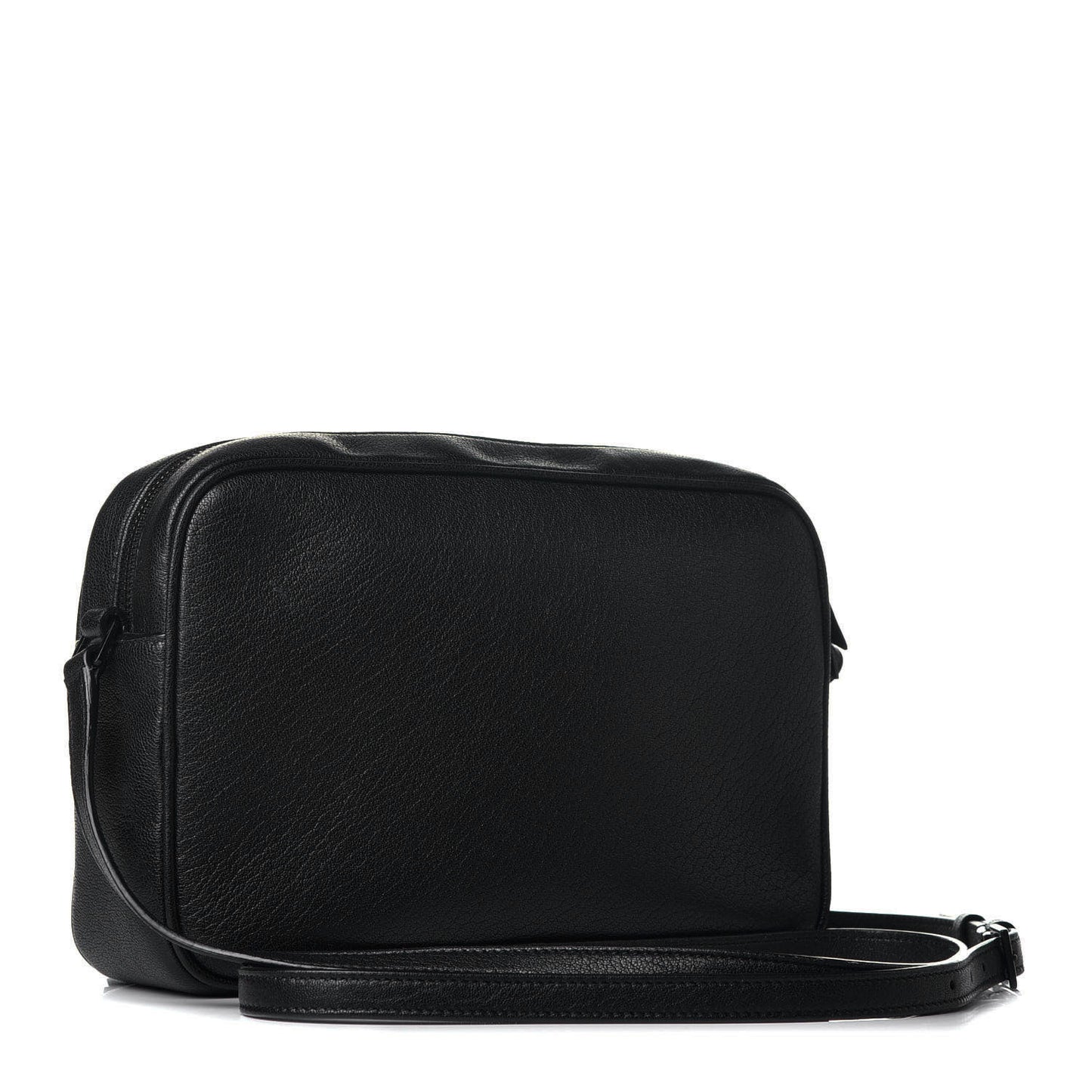 Grained Lambskin Monogram Lou Camera Bag Black
