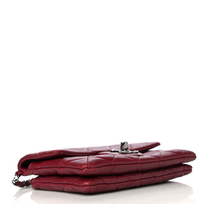 Chanel Lambskin Quilted Mini Mineral Nights Flap Crossbody Bag Dark Red 3 of 25