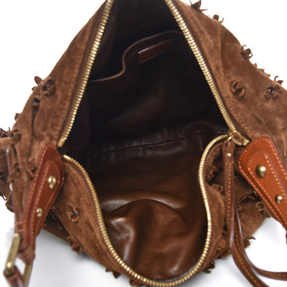 Louis Vuitton Suede Mahina Fleurs Onatah GM Cacao 5 of 7
