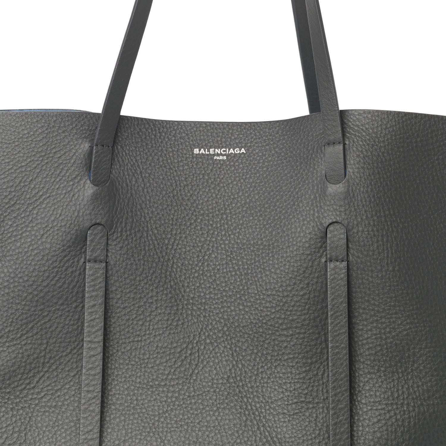 Balenciaga Veau Baltimore Double Sided Medium Everyday Tote Gris Fossile Bleu Turquoise 8 of 13