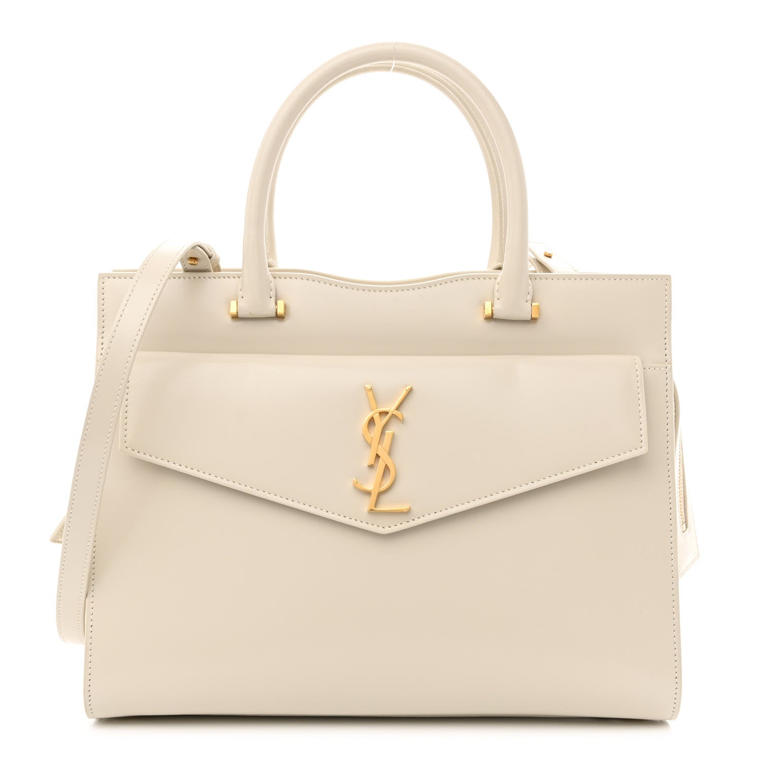 Saint Laurent Shiny Calfskin Medium Uptown Tote 1 of 12