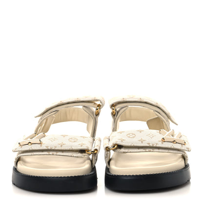 Louis Vuitton Monogram LV Sunset Comfort Flat Sandals 39 Dune Beige 3 of 9