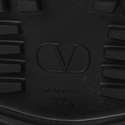 Valentino Garavani Calfskin Womens VLOGO 35mm Combat Boots 37.5 Black 12 of 12