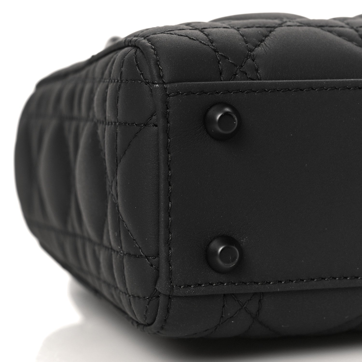Christian Dior Ultra Matte Calfskin Cannage Mini Lady Dior Black 7 of 9