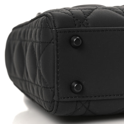 Christian Dior Ultra Matte Calfskin Cannage Mini Lady Dior Black 7 of 9