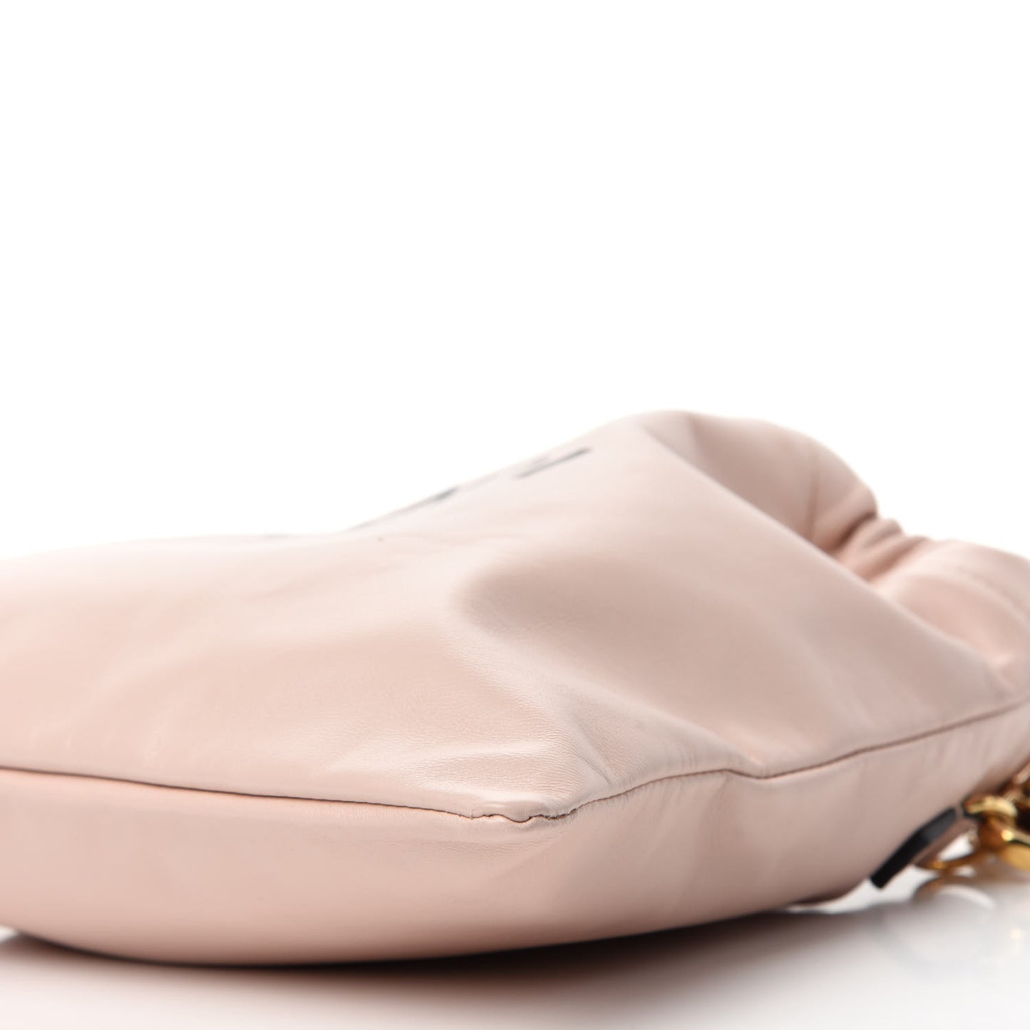 Soft Nappa Logo Small Drawstring Pouch Bag Rosa Quarzo Black
