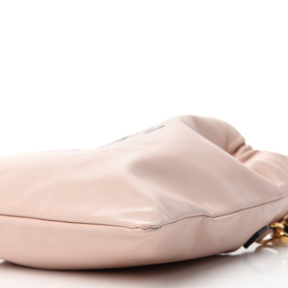 Fendi Soft Nappa Logo Small Drawstring Pouch Bag Rosa Quarzo Black 7 of 10