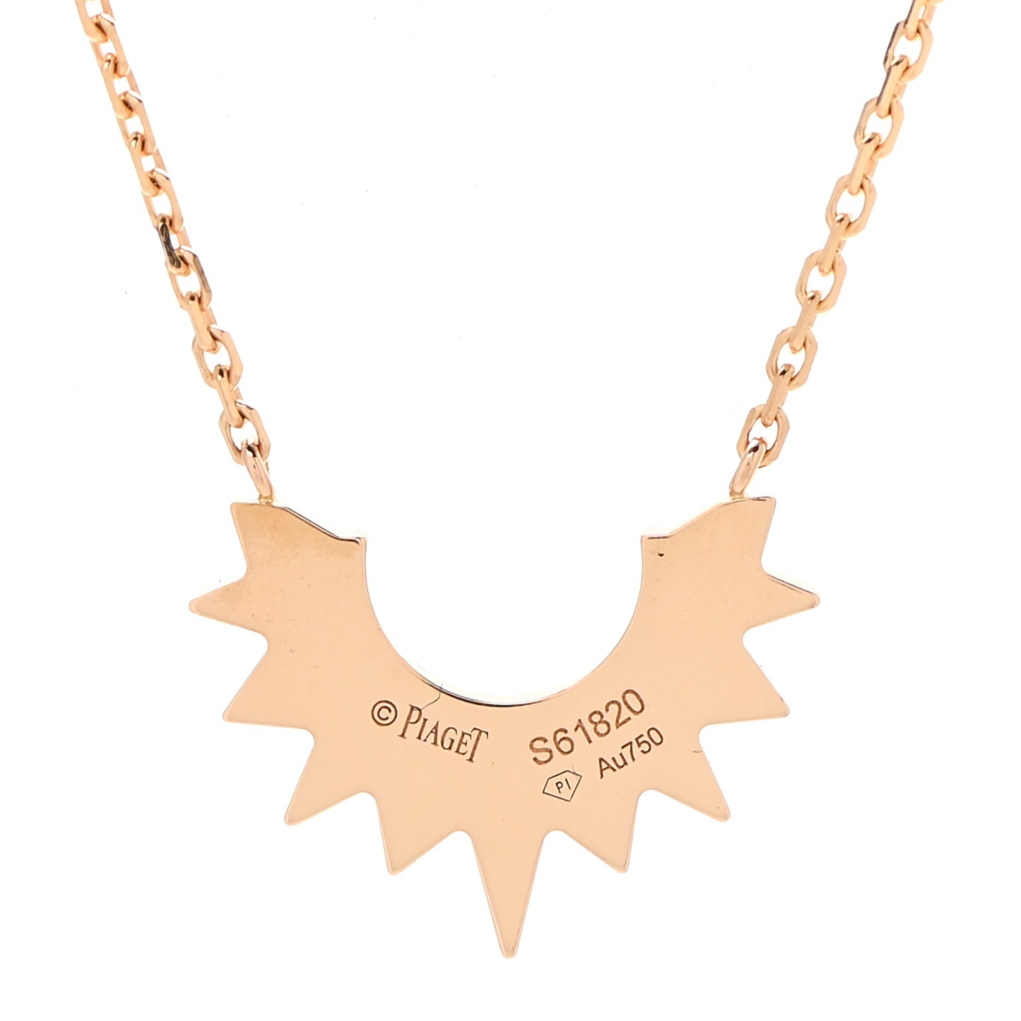18K Rose Gold Diamond Sunlight Pendant Necklace