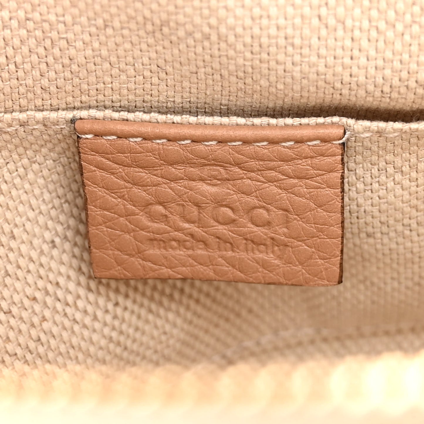 Pebbled Calfskin Mini Soho Chain Bag Camelia