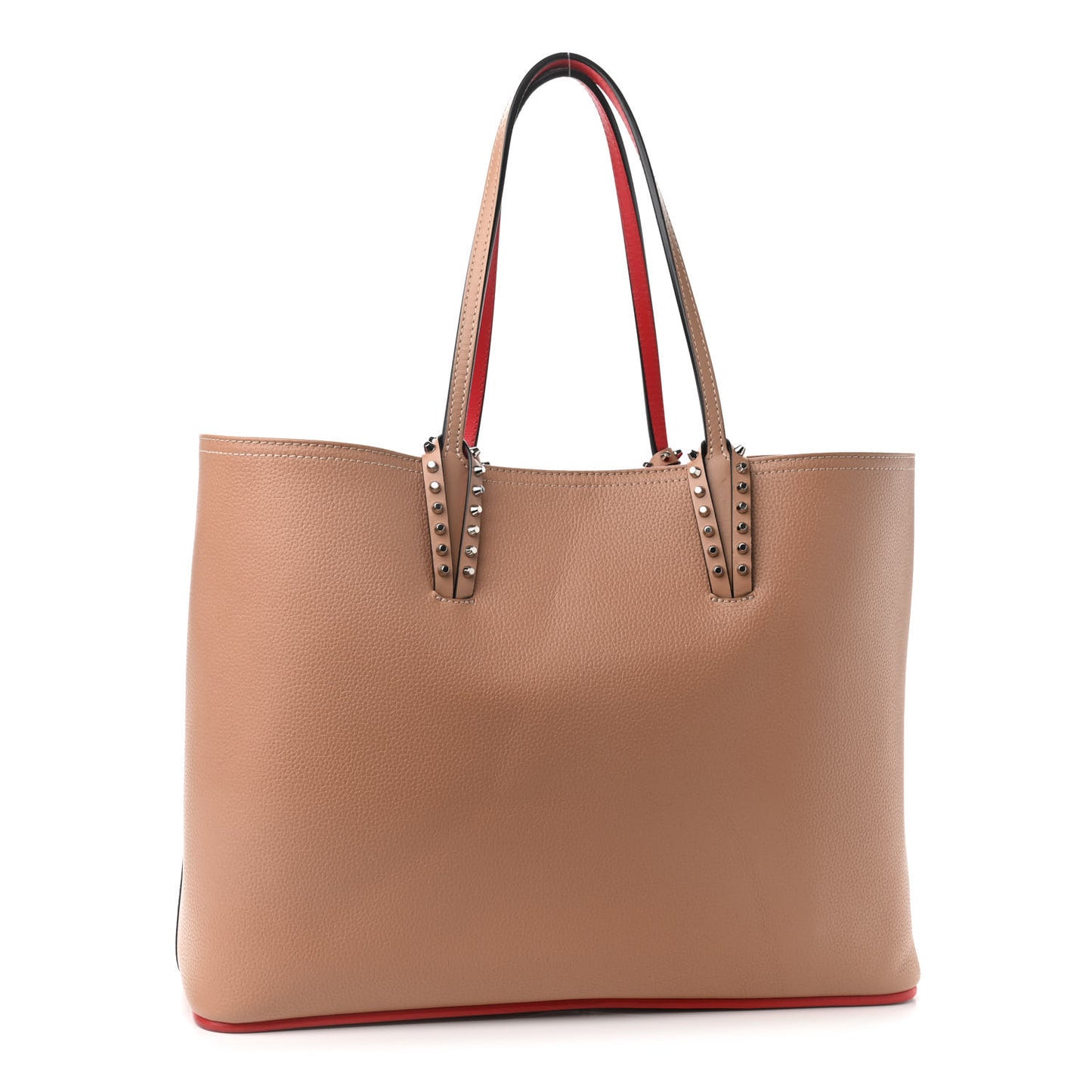 Calfskin Spikes East West Cabata Tote Nude