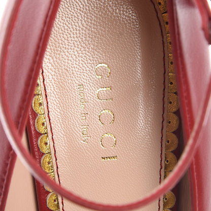 Gucci Nappa Queen Margaret Pumps 36.5 Hibiscus Red 7 of 7
