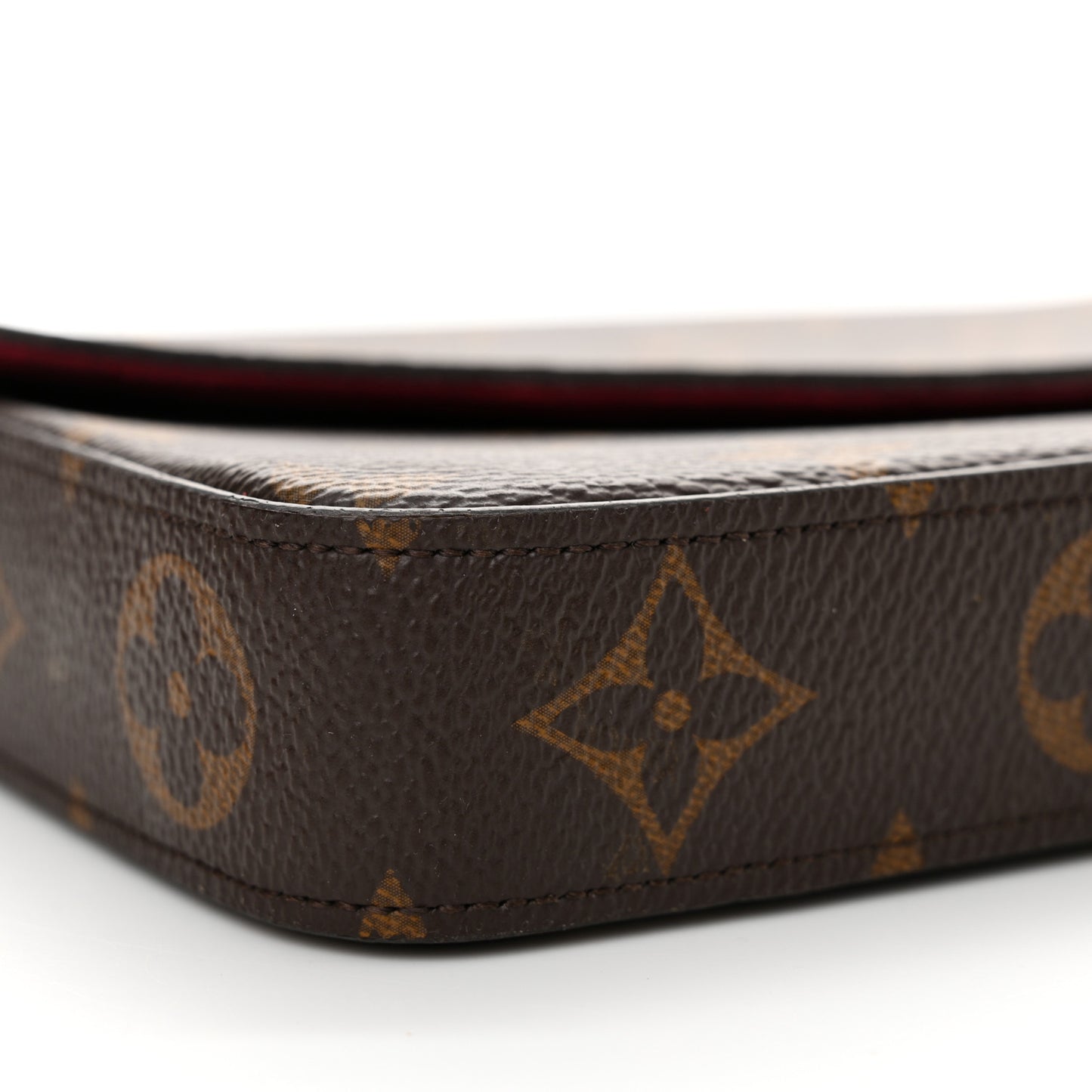 Monogram Pochette Felicie Chain Wallet Fuchsia