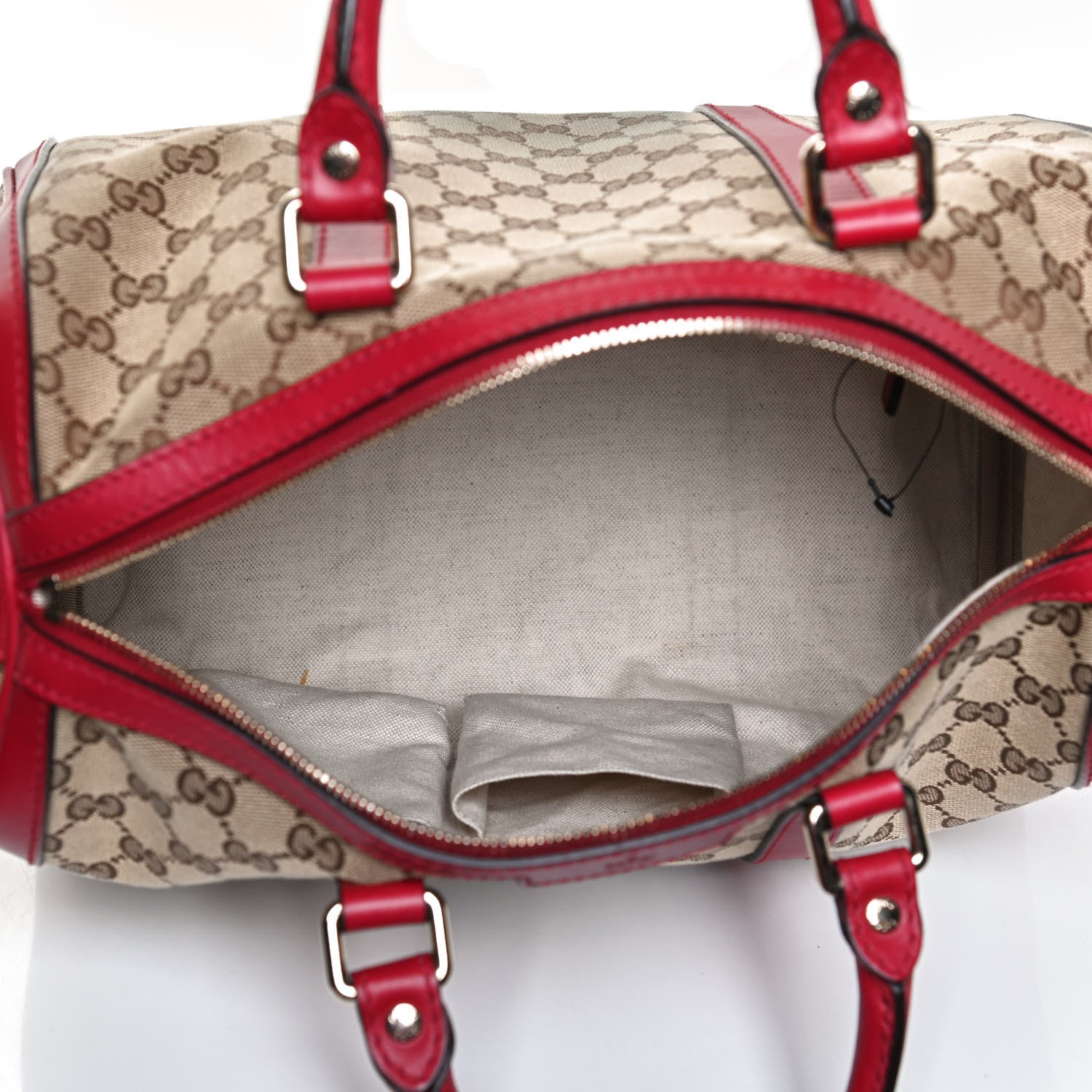 Gucci Monogram Medium Joy Boston Hibiscus Red 5 of 14