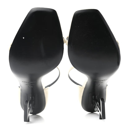 Saint Laurent Patent Calfskin Opyum Sandals 40 White 5 of 8