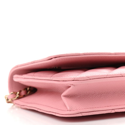Chanel Caviar Quilted Wallet on Chain WOC Light Pink 9 of 10