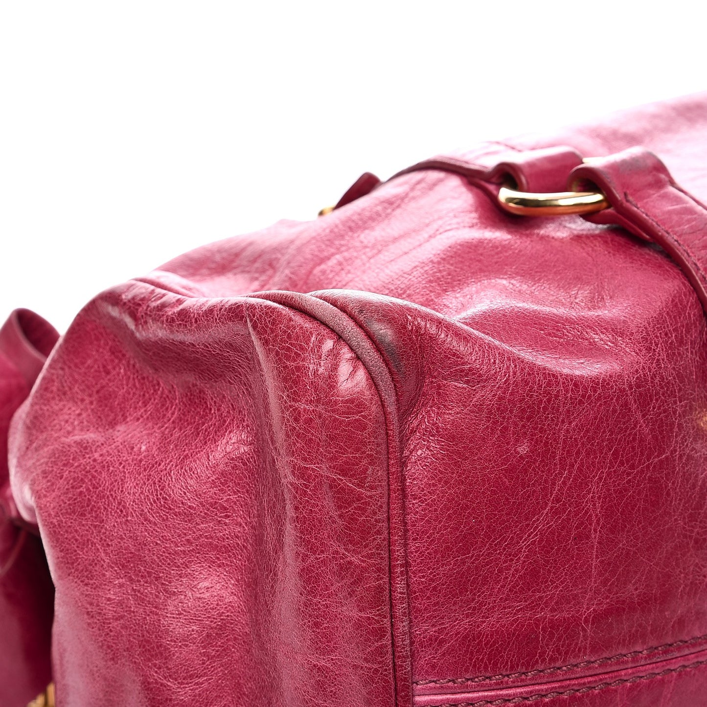 Vitello Lux Medium Bow Bag Fuchsia
