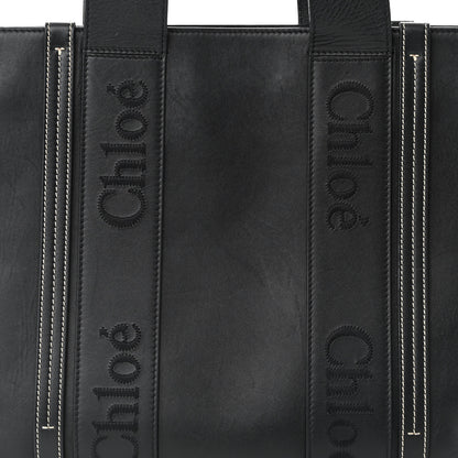 Chloe Calfskin Medium Woody Tote Black 8 of 10